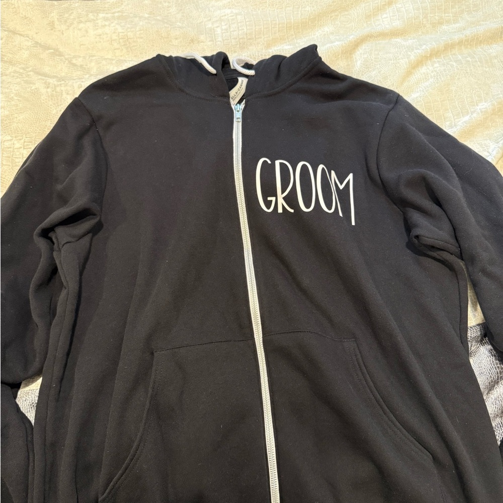 Bella Canvas Black Fleece Zip-Up Hoodie WORN ONCE